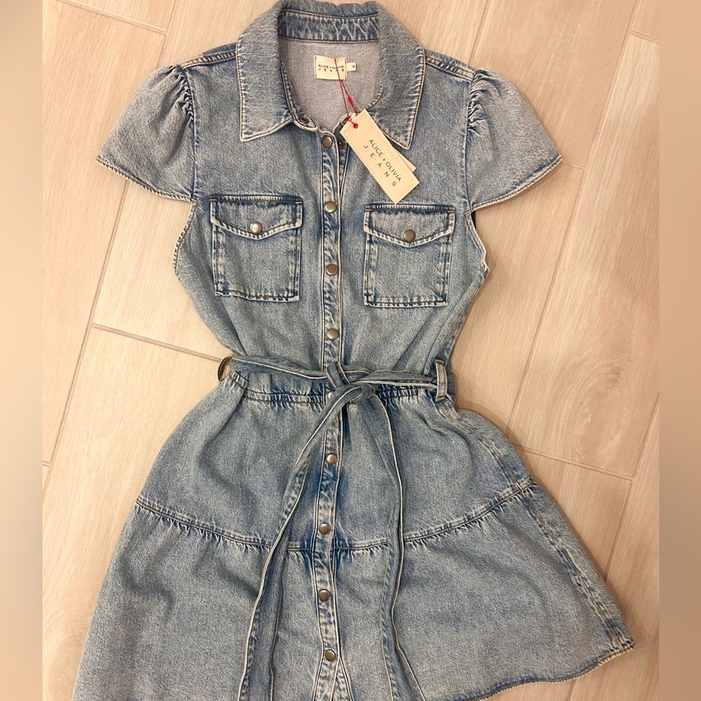 Alice+Olivia Denim Mini Dress